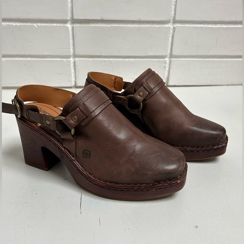 Born Women's Hudson Slingback Clog Chocolate - Size 10 - Picture 4 of 13